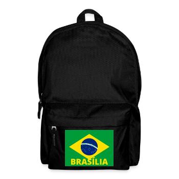 Brasília City in Brazilian Flag - Backpack - black - Front