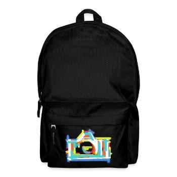 Bunt Vintage Abstrakte Kunst Malerei Kreativ - Rucksack - Schwarz - Vorne