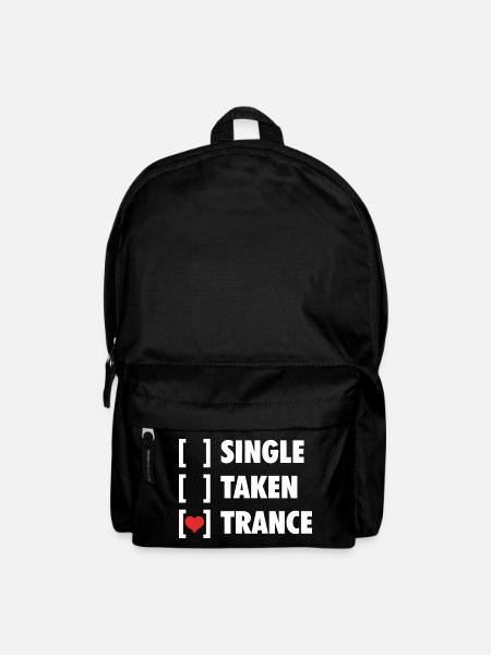 Single Taken Trance - Funny Shirt - Backpack - black