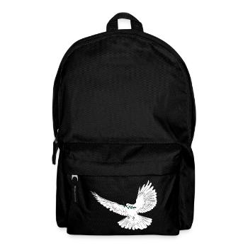 Peace dove white with laurel branch - Backpack - black - Front
