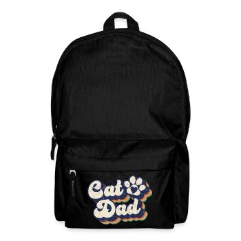 Cat Dad - Retro Kitty Cat Paw Cat Lover Papa Cadeau - Sac à dos - noir - Devant