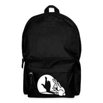 Drôle de lapin Ombre croise les doigts - Sac à dos - noir - Devant