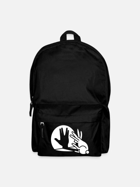 Rabbit Shadow Hand Volcanic Greeting trekkie - Backpack - black