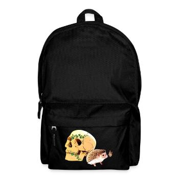Kleiner neugieriger Igel - Rucksack - Schwarz - Vorne