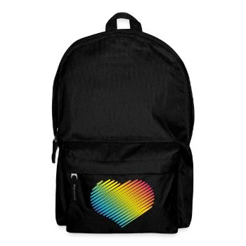 Rainbow Heart (Amour / Croquis) - Sac à dos - noir - Devant