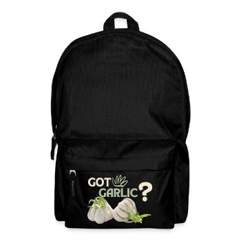 Knoblauch, lustiger Spuch, Got-Garlic - Rucksack - Schwarz - Vorne