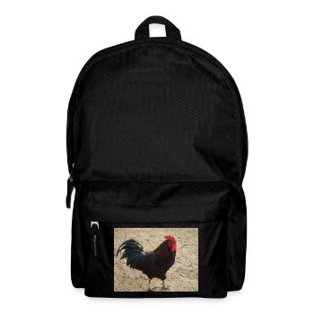 Rooster black and brown feathered - Backpack - black - Front