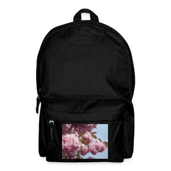 Rosa Zweige vom Zierkirschenbaum - Rucksack - Schwarz - Vorne