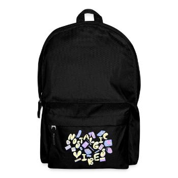Vibrations nostalgiques (jaune) - Sac à dos - noir - Devant
