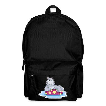 Nilpferd kleines Boot - Rucksack - Schwarz - Vorne
