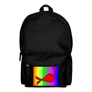 SARDINE. FISCH. APRILSCHERZ. OSTERN. MEER - Rucksack - Schwarz - Vorne