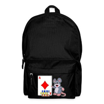 Mouse Poker Cartes de poker Jetons de poker - Sac à dos - noir - Devant