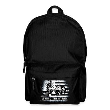 Conducteur de train, locomotive américaine, drapeau des États-Unis - Sac à dos - noir - Devant