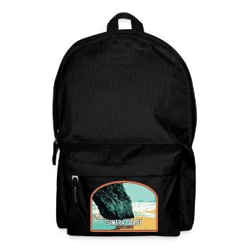 Illustration of Adraga Beach, Sintra Portugal - Backpack - black - Front