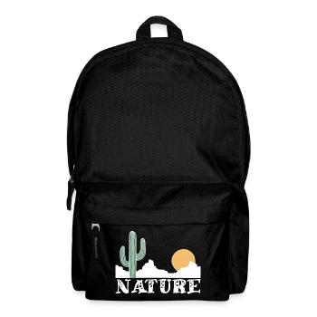 Natur und weiße Wüste - Rucksack - Schwarz - Vorne