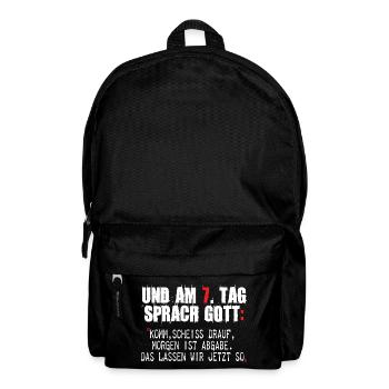 Graffiti-Style Protestgestaltung mit Zitaten - Rucksack - Schwarz - Vorne