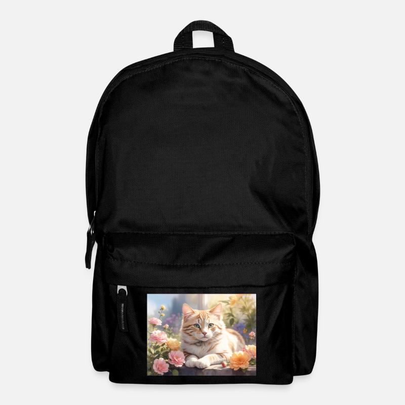 schöne weiße Katze - Rucksack - Schwarz