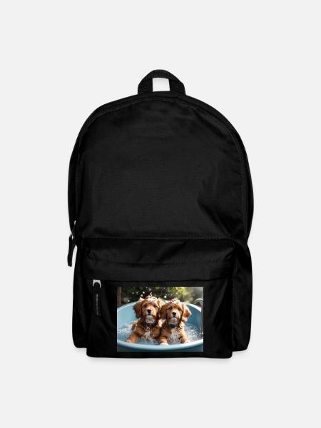 Hunde beim Baden - Rucksack - Schwarz