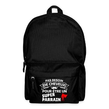 Humour Capes Super Héros Cheveux - Sac à dos - noir - Devant