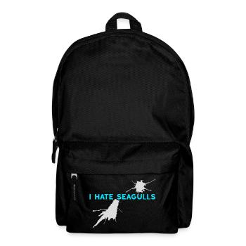I hate Seagulls Seemöwe Kapitän Hafenmeister Boot - Rucksack - Schwarz - Vorne