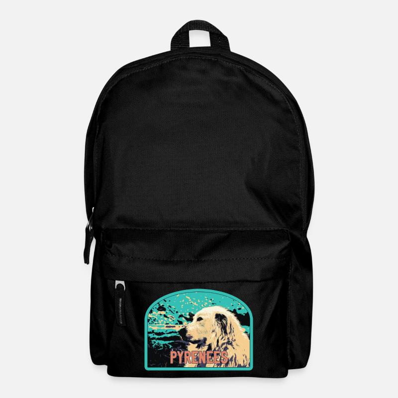 Pyrenäen-Schäferhund-Aufnäher: Berggefährte - Rucksack - Schwarz