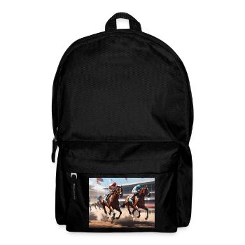 Pferderennen #1 - Rucksack - Schwarz - Vorne