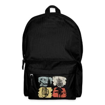 Campfire Trails and Pines - Backpack - black - Front