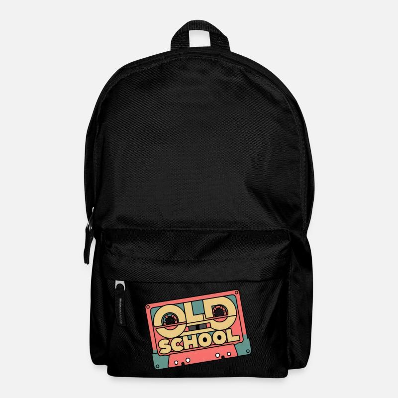 Retro-Revival: Old-School-Kassette - Rucksack - Schwarz