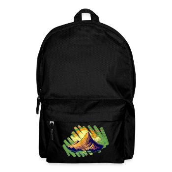 Berglandschaft gemalt - Rucksack - Schwarz - Vorne