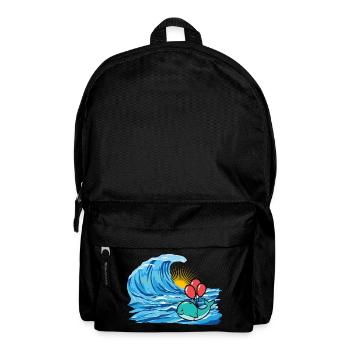 Wal Fisch Schwimmer Welle schwimmen - Rucksack - Schwarz - Vorne