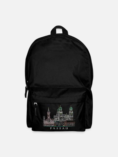 Passau Donaublick, Bayern, Deutschland, Zeichnung - Rucksack - Schwarz