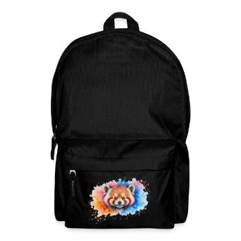 Aquarelle Red Panda Splash - Sac à dos - noir - Devant