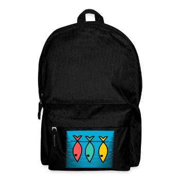 FISH. SARDINE. APRIL FOOLS. SEA. OCEAN - Backpack - black - Front