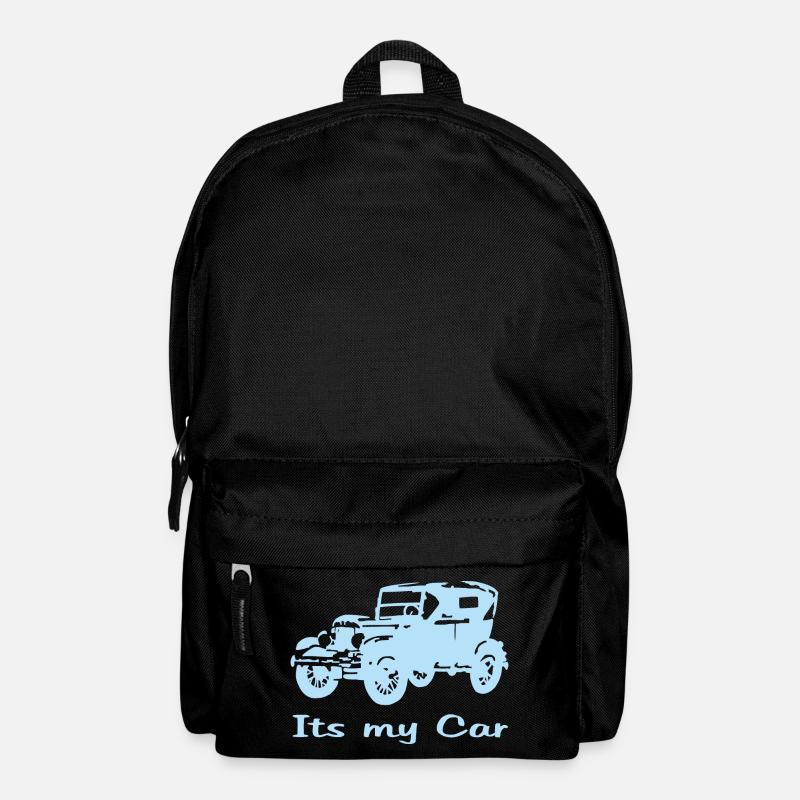 Oldtimer motiv mit Schrift - Rucksack - Schwarz