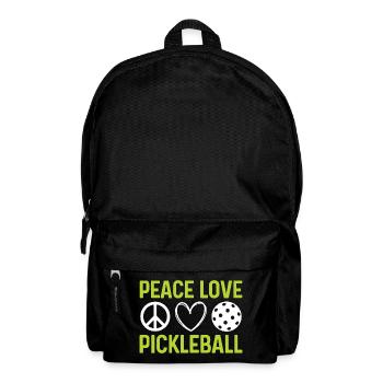Frieden Liebe Pickleball - Rucksack - Schwarz - Vorne