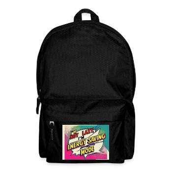 I'm not lazy, I'm in power saving mode - Backpack - black - Front