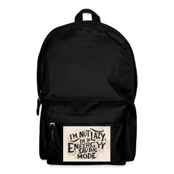 I'm not lazy, I'm in power saving mode - Backpack - black - Front