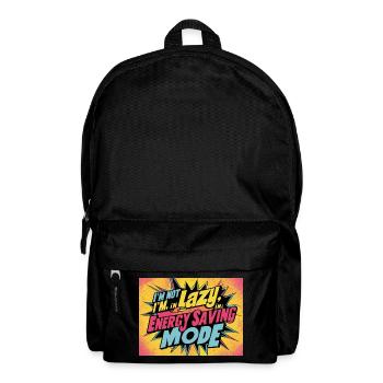I'm not lazy, I'm in power saving mode - Backpack - black - Front