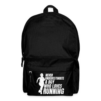 Lustiger Läufer Junge - Rucksack - Schwarz - Vorne