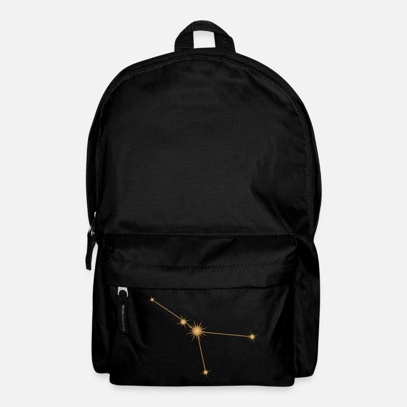 Star Constellation Cancer Zodiac Birth Sign Golden - Backpack - black