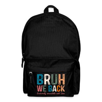 Whimsical Colourful Typography Design - Backpack - black - Front