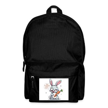 Lapin Charcuteurs et Humoristique - Sac à dos - noir - Devant