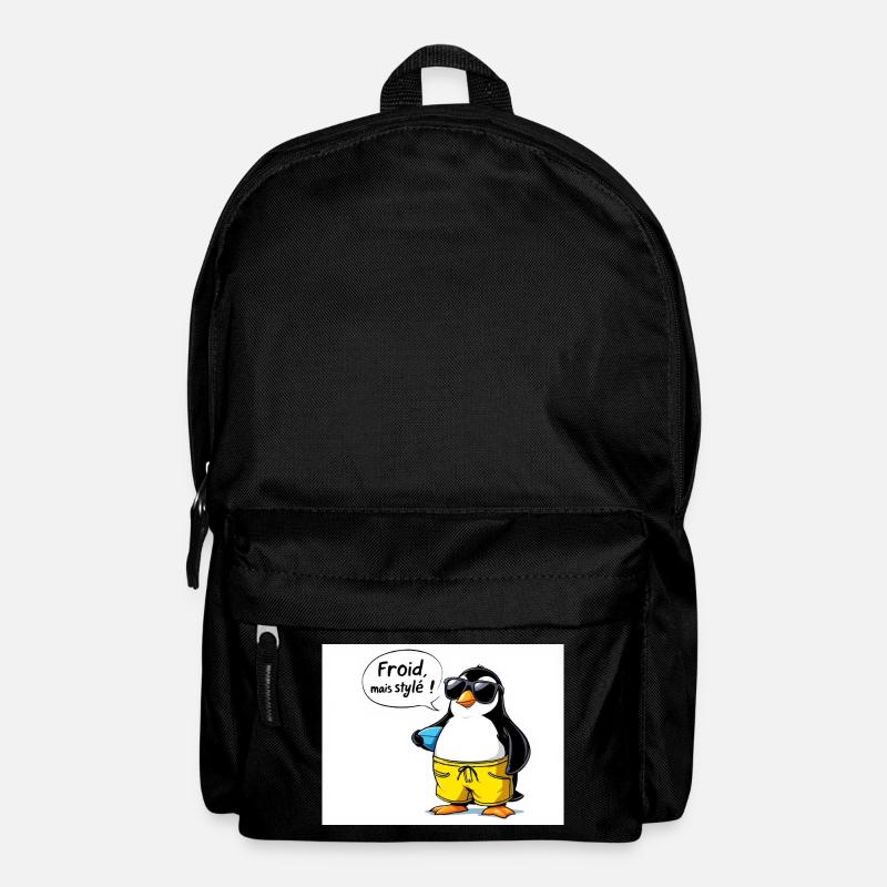 Stylische Pinguin Hülle mit Brille - Rucksack - Schwarz