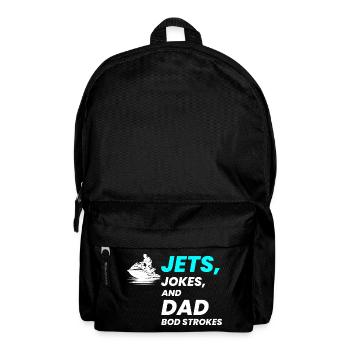 Jets-Witze und Dad Bod Strokes - Rucksack - Schwarz - Vorne