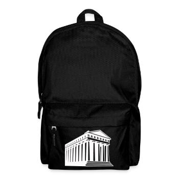 Antike griechische Tempelillustration - Rucksack - Schwarz - Vorne