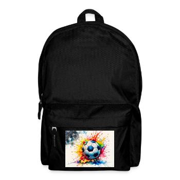 Explosiver Aquarell-Fußball - Rucksack - Schwarz - Vorne