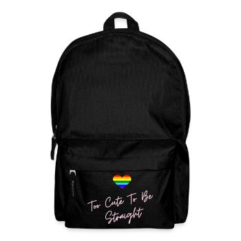 Regenbogen Herz Stolz LGBTQ Design - Rucksack - Schwarz - Vorne