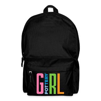 Ceramic Fan Pottery Girl Statement - Backpack - black - Front