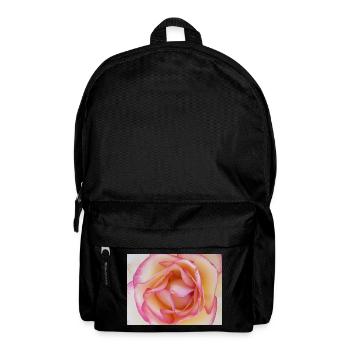 Pale pink rose blossom close-up - Backpack - black - Front