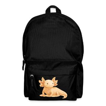 Axolotl réaliste - Illustration détaillée - Sac à dos - noir - Devant